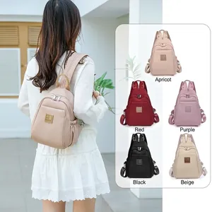 Mini sac à dos minimaliste en tissu Oxford pour femmes en cinq couleurs pour le voyage