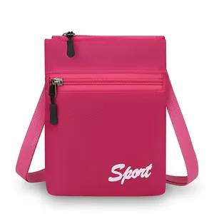 Sac pour Téléphone Portable en Tissu Oxford Sport pour Femmes Mini Sac Bandoulière Multifonctionnel Décontracté Extérieur Léger