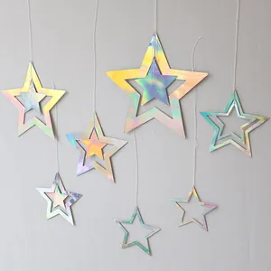 Stelle olografiche decorative con effetto laser 3D per fondali di feste a tema disco