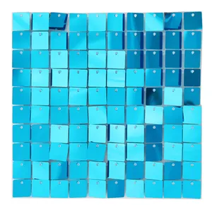 Blaue Pailletten-Wandpaneele für festliche Party-Hintergründe und Fotografie-Dekoration