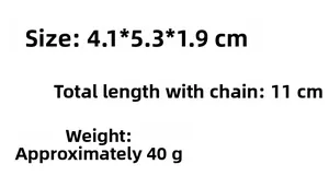 Detailed dimensions of the crystal bear charm: 4.1x5.3x1.9cm with 11cm chain length