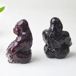 Resin gorilla statues made of natural crystal stone for home and office desk decor