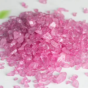 1KG natural pink crystal stone gravel for garden landscape and plant decoration