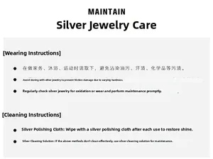 Care guide for stainless steel heart cartilage studs detailing maintenance and cleaning tips