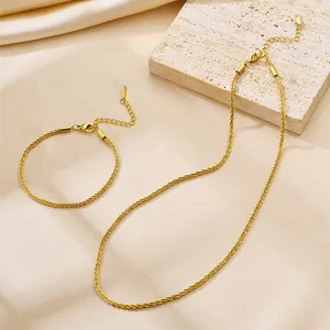 Shimmering Gypsophila Titanium Steel Necklace For Women 18K Gold Plated Stainless Steel Chain Minimalist Clavicle Necklace Elegant Shimmer Jewelry Gift