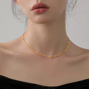 Elegant gold k-gold plated oval link chain necklace featuring detailed floral texture on links