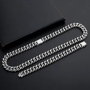 Matte silver Cuban link bracelet with Holy and cross engravings in hip hop style