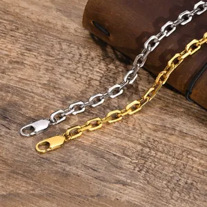 Minimalistische Gliederketten aus Edelstahl für Damen und Herren in Gold und Silber