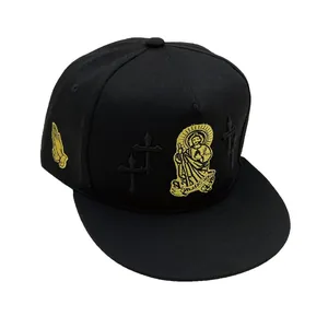 Berretto da Baseball Unisex a Tesa Piatta Con Ricamo a Croce San Judas Tadeo Streetwear Hip Hop Snapback Cappello da Sole Outdoor Sport Copricapo