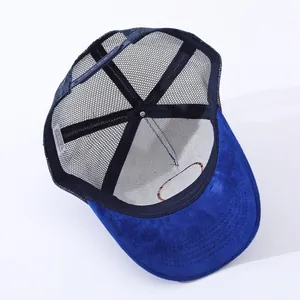 Detail view of adjustable mesh back and breathable inner structure of baseball cap