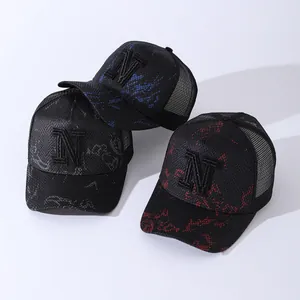 Graffiti Baseball Cap Für Herren Damen Verstellbarer Snapback Trucker Hut Mit Mesh-Rücken Besticktem Buchstaben Patch