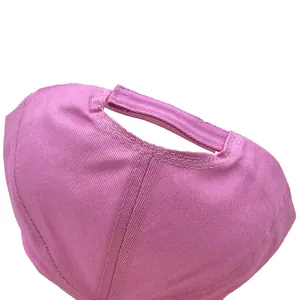 Pink cartoon baseball cap for kids with adjustable back strap and cotton twill texture