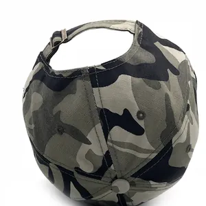 Rückansicht der taktischen Camouflage-Baseballkappe mit verstellbarem Metallschieber