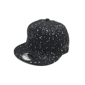 Kids Cotton Splatter Graffiti Snapback Baseball Cap Adjustable Hip Hop Style Outdoor Sun Hat For Boys Girls Toddlers