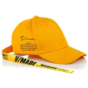 Cappello da Baseball in Cotone Unisex Streetwear Cinturino Lungo Stampa Lettere Regolabile Parasole Casual Hip Hop Moda Berretto