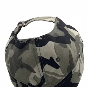 US Army Camouflage Baseballkappe mit verstellbarer Metallschnalle und robuster Rückansicht