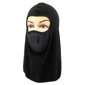 Passamontagna in pile con maschera traspirante per ciclismo invernale e protezione