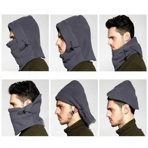 Fleece bivakmuts voor wintersport met 6 veelzijdige draagstijlen voor windbescherming