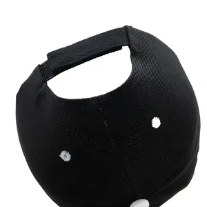Verstellbare schwarze Adler-Baseballkappe mit USA-Stickerei und Klettverschluss