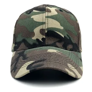 Klassische Camouflage Baseballkappe für Outdoor-Sport mit gebogenem Schirm und sechs Paneelen
