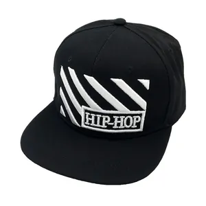 Casquette de Baseball Hip Hop à Bord Plat en Coton Lettres Brodées Chapeau Snapback Protection Solaire Extérieur Unisexe Mode Streetwear