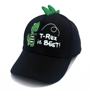 Casquette de Baseball Enfant Dinosaure Dessin Animé Avec Cornes 3D Coton Protection Solaire Chapeau Réglable Garçons Filles