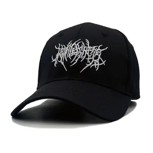 Casquette de Baseball en Coton Gothic Street Punk Avec Broderie Heavy Metal Réglable Hip Hop Dad Hat Homme Femme