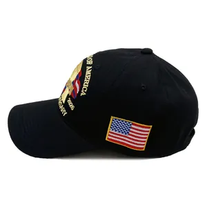 Casquette de baseball en coton noir avec broderie d'aigle pour le 250e anniversaire USA
