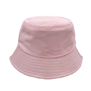 Sombrero de pescador clásico de algodón rosa pastel para protección solar para adultos