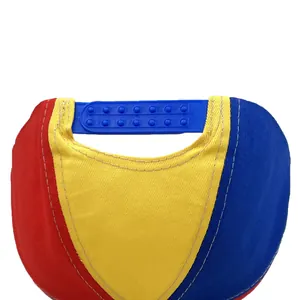 Rainbow propeller baseball cap with adjustable snapback closure in primary colors