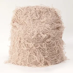Unisex Distressed Fuzzy Tassel Knit Beanie Hat Winter Warm Acrylic Hairy Skull Cap Streetwear Punk Gothic Cold Weather Headwear