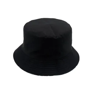 Chapeau bob enfant en coton noir avec motif requin pour protection solaire extérieure