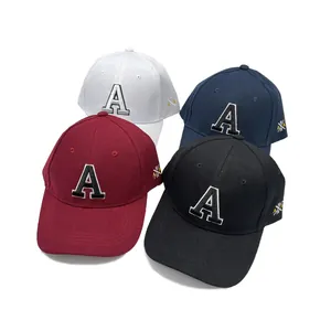Fashion Unisex Baseball Cap Letter A Embroidery Polyester Adjustable Sun Protection Hat For Outdoor Sports Casual Hip Hop Style