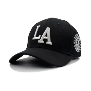 Unisex Polyester Baseballkappe Mit LA 3D Stickerei Outdoor Atmungsaktive Sonnenhut Verstellbare Snapback Sport Freizeit Reise Kappe
