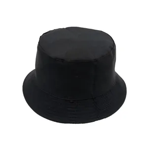 Kids black fisherman hat with tractor pattern, durable cotton sun protection cap