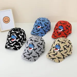 Casquettes de baseball enfant avec motif dinosaure en cinq couleurs variées