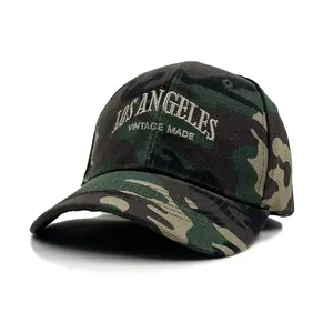 Casquette de baseball camouflage classique avec broderie vintage de Los Angeles