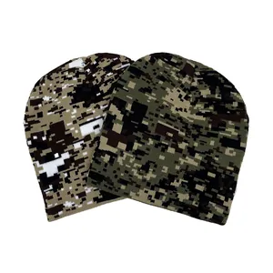 Digital Camouflage Knitted Beanie Hat For Men Women Winter Warm Outdoor Jacquard Military Style Beanie Acrylic Soft Casual Skull Cap