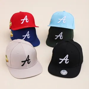 Hip Hop Snapback Hat Flat Brim Baseball Cap With 3D Letter A Embroidery Los Angeles Sport Badge Unisex Outdoor Sun Hat