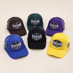 Vintage American Gas Service Trucker Hat Mesh Breathable Embroidery Patch Skull Graphic Baseball Cap Adjustable Snapback For Men Women
