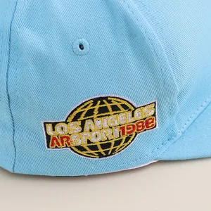 Light blue baseball cap featuring detailed Los Angeles 1988 embroidery and twill fabric