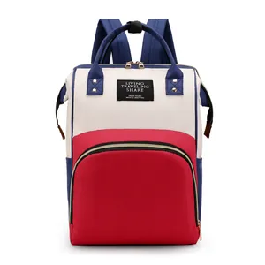 Large Capacity Waterproof Diaper Bag Canvas Multifunctional Backpack For Mom Mother Baby Travel With Thermal Pockets