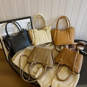 Women's Fashion Pebbled PU Leather Bucket Handbag Casual Commuter Shoulder Crossbody Bag With Golden Hardware Adjustable Strap