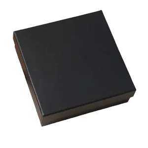 Premium black textured paper gift box with grid pattern for hip hop jewelry packaging