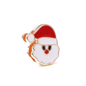 Pendentif Père Noël en émail rouge pour bracelet en maille et création de bijoux DIY
