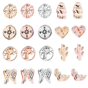 Assortiment de breloques océaniques en or et argent avec étoiles et boussole pour bijoux DIY
