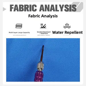 Tissu bleu roi imperméable et résistant aux rayures avec test de durabilité