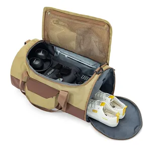 Borsone da viaggio impermeabile con scomparti organizzati e tasca per scarpe separata