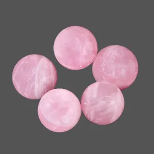 Natural Rose Quartz Sphere Pink Crystal Ball Polished Healing Stone Desk Ornament For Home Decoration Gift