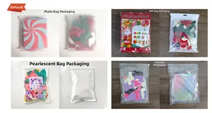 Detail view of various mermaid balloon kit packaging options in frosted and pearl bags